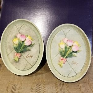 SET OF 2  WALL PLAQUES